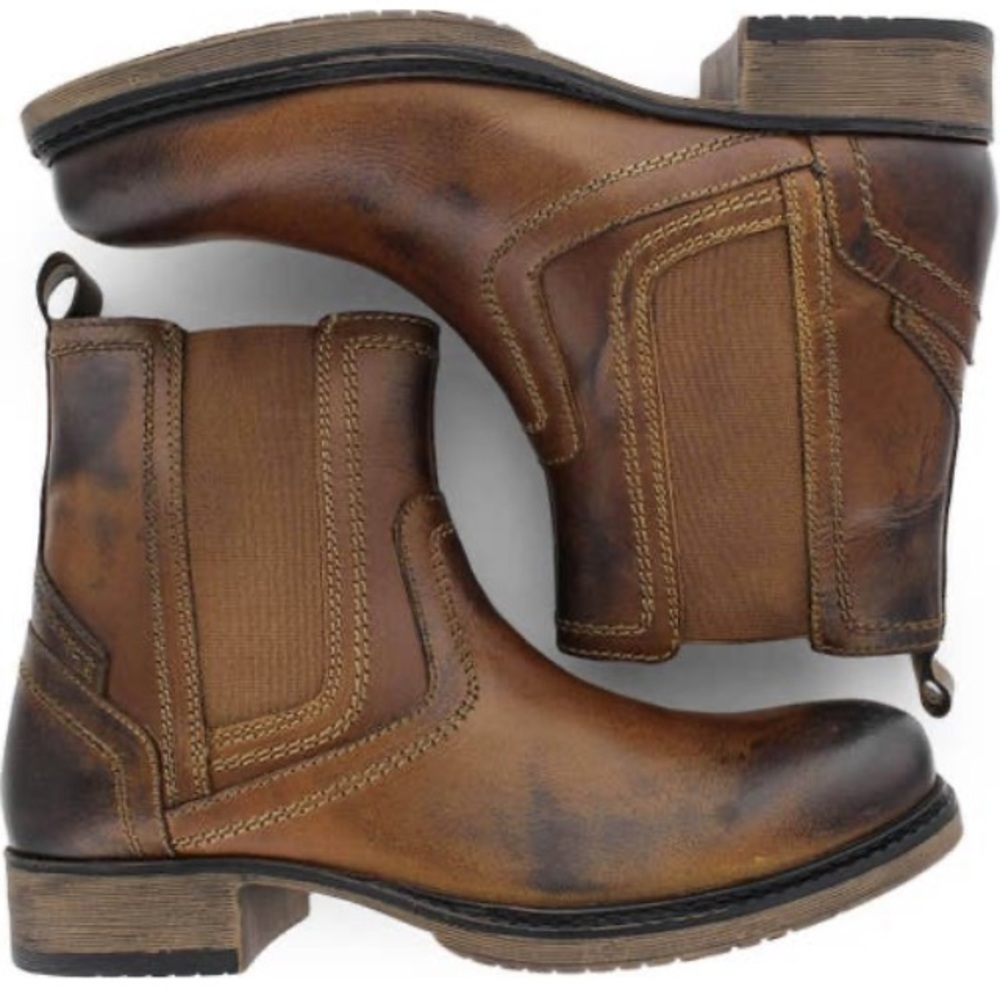11.5 Men's Roan leather boots Torrey Tan Burnished